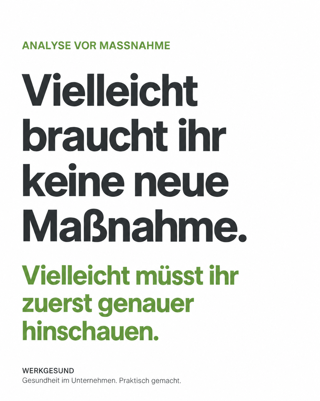 Betriebliche Gesundheitsförderung: Erst den Bedarf verstehen